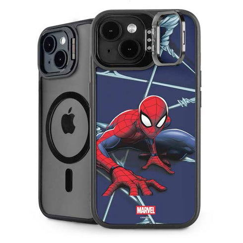 Marvel Spiderman Crawling Spiderman iPhone 14 Kickstand Case